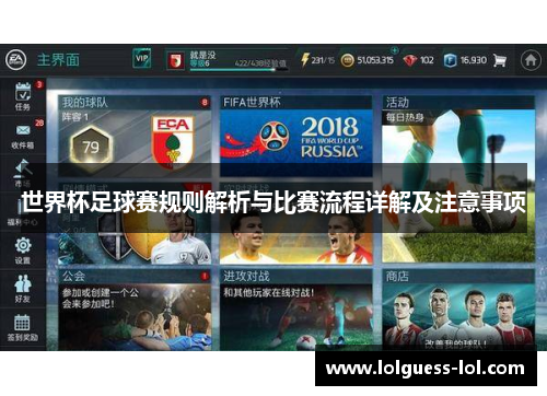 世界杯足球赛规则解析与比赛流程详解及注意事项